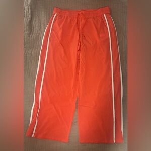 JoyLab Red/Orange Track Pants with White Stripes